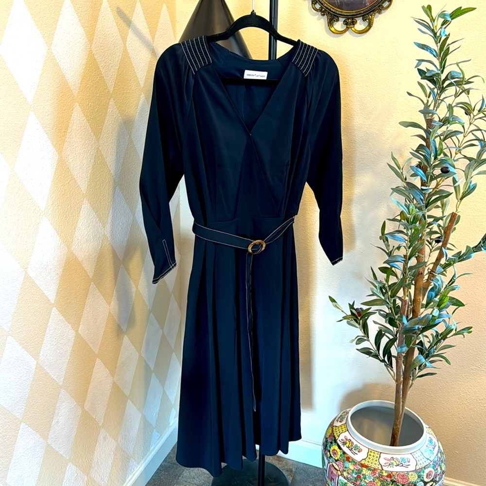 Navy Blue Midi Dress